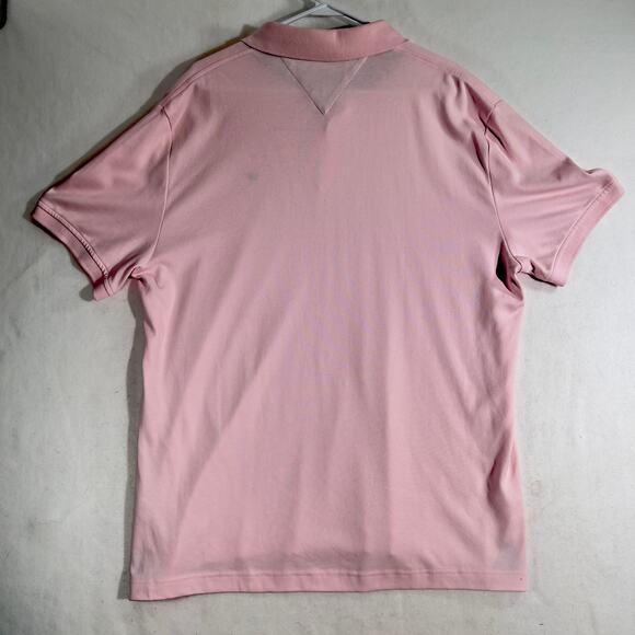 Tommy Hilfiger Henley Polo Shirt Men's XL Custom Fit Pink 100% Cotton - Picture 3 of 12
